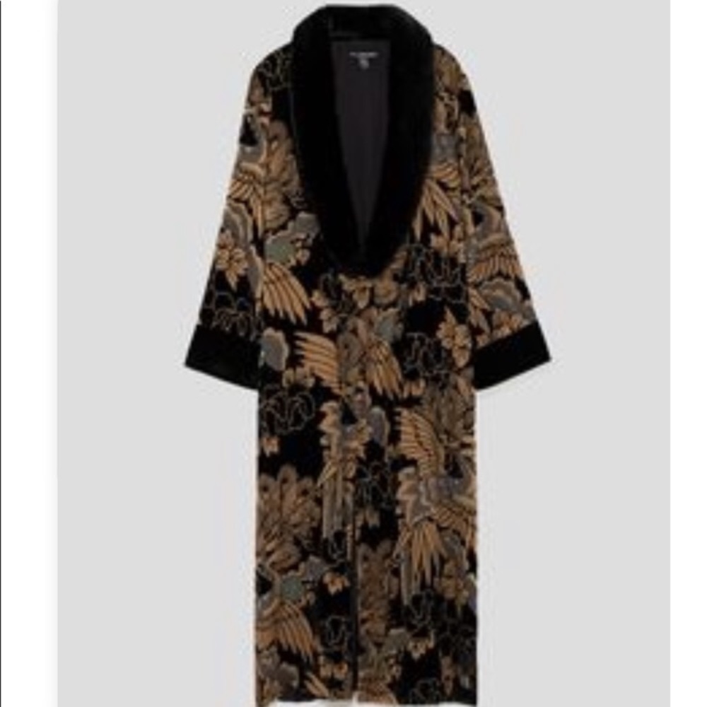 IN SEARCH OF: Zara Devore velvet faux fur kimono